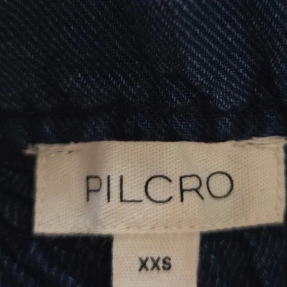 Anthropologie Pilcro Smocked Jumpsuit XXS Women Chambray Wide-Leg - Picture 5 of 5